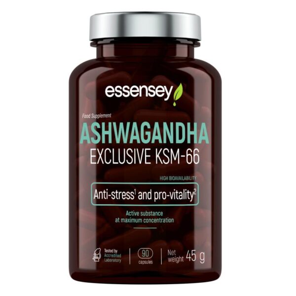 Adaptogeen TREC ESSENSEY ASHWAGANDHA EXCLUSIVE KSM-66 90 kapslit