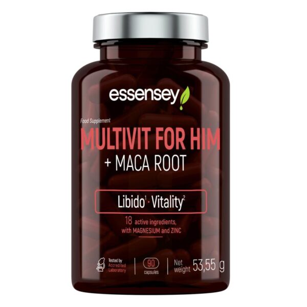 Multivitamiin meestele TREC ESSENSEY MULTIVIT FOR HIM + MACA ROOT 90 kapslit