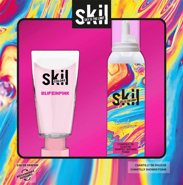 Kinkekomplekt Skil Colors Pink EDP 50ml+ Crush Potion dušivaht 150ml